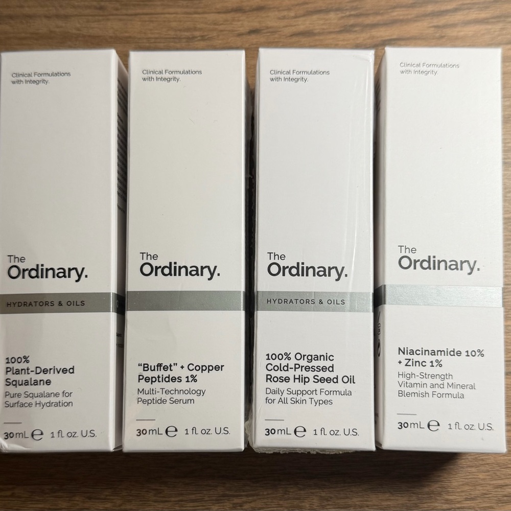 NEW 4 PIECES The Ordinary SET 4 x 30ml Face Serum Antiaging wrinkles